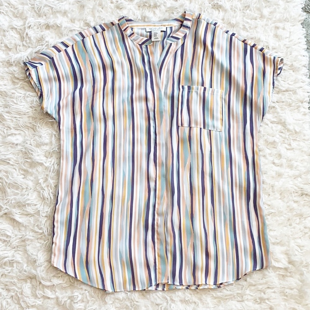 Rachel Zoe striped button up blouse